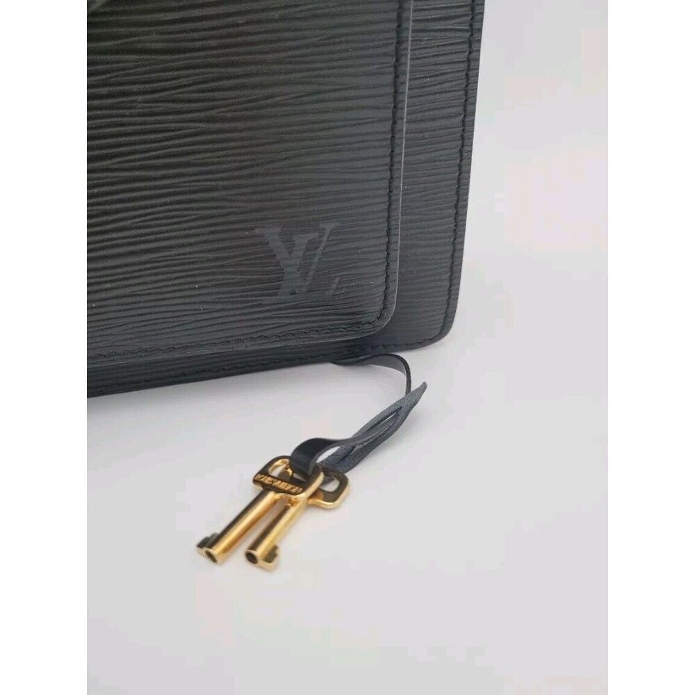 LOUIS VUITTON Epi Monceau M52122 Handbag Shoulder Bag Black leather Strap Keys - Picture 3 of 16